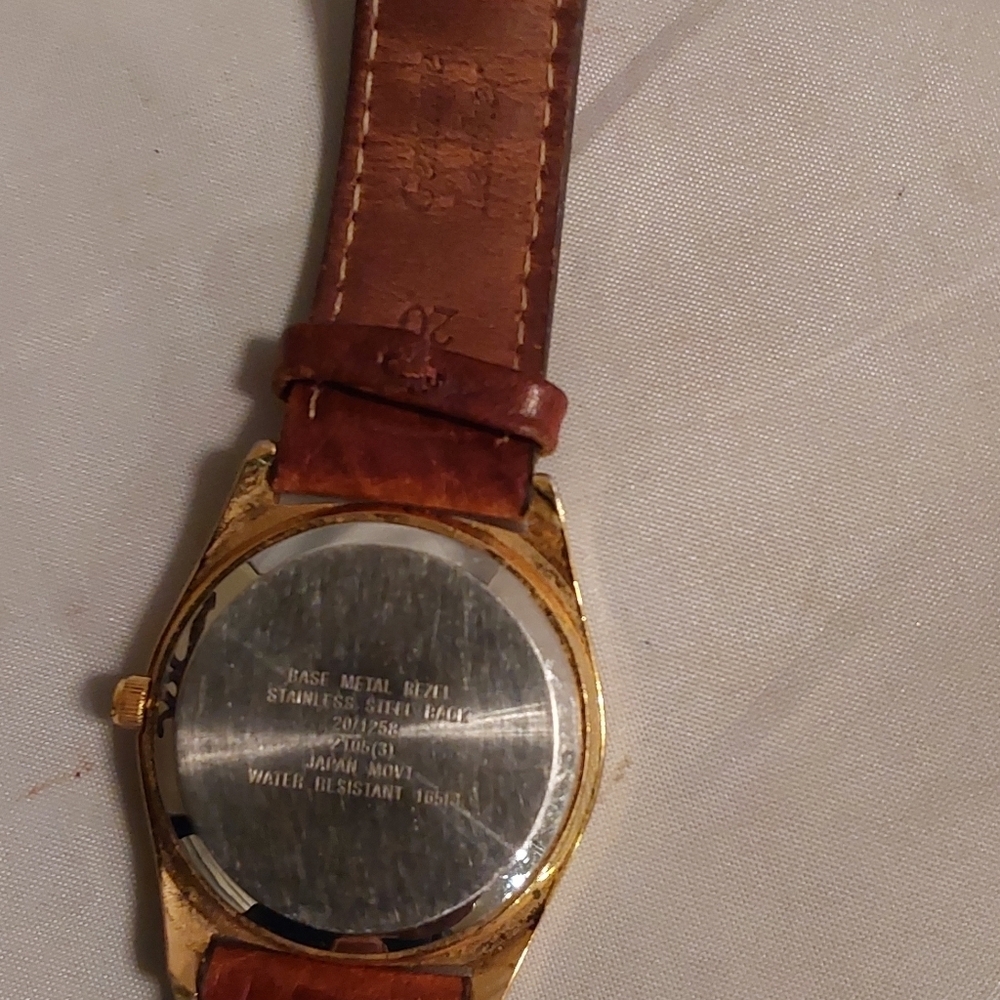 VINTAGE ARMITRON MECHANICAL MEN’S LEATHER WRISTWATCH - Picture 10 of 10